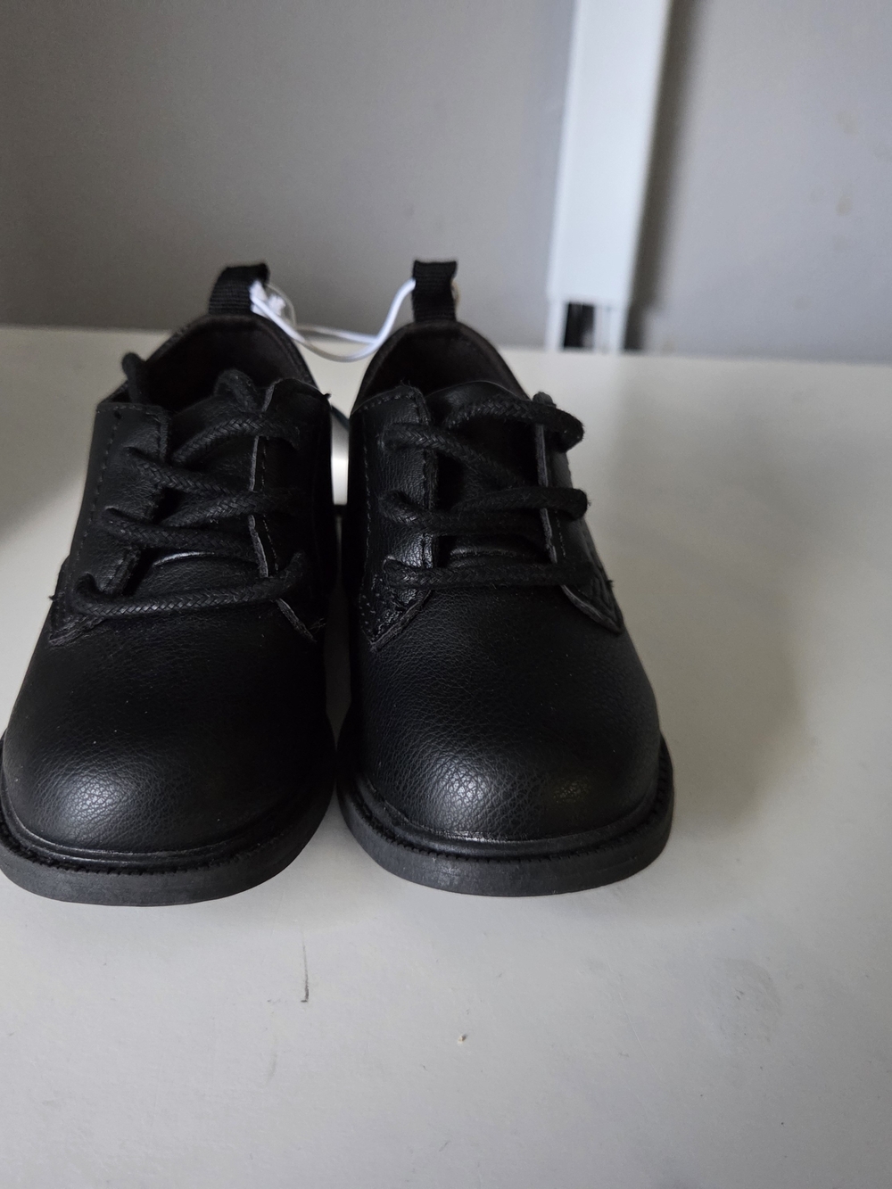 Carters Kids Black Lace-Up Dress Shoes